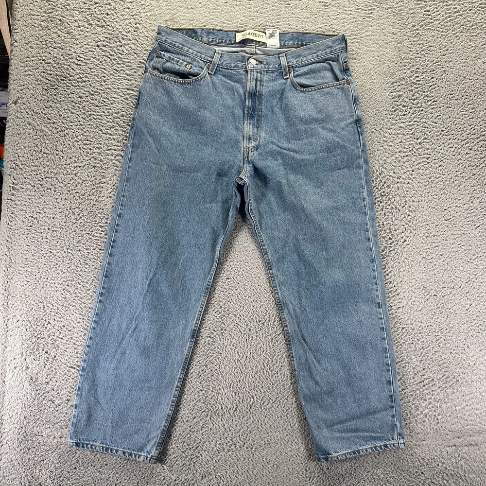Vintage Levi's 550 Red Tab Jeans Mens 38x30 Blue Cotton Denim Straight Relaxed